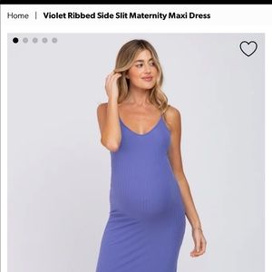 Pinkblush Purple Ribbed Maternity Dress